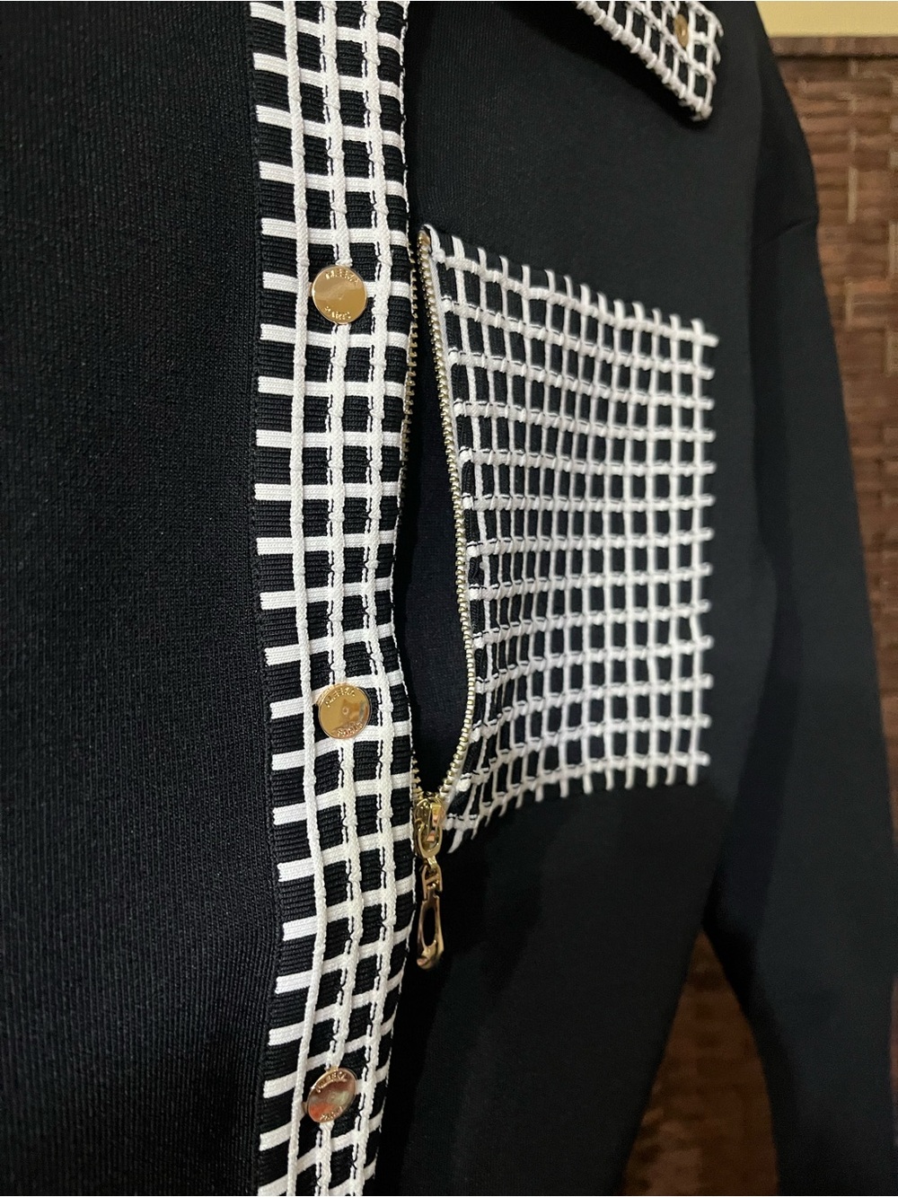 New Aleeza Paris Refined Knit Bomber Jacket – Size XS - Picture 4 of 7